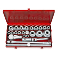 TEKTON MIT-1118 26-pc. 3/4 in. and 1 in. Drive Jumbo 12-pt. SAE Socket Set (15/16 in. to 2-3/4 in.) from Hanover Tool
