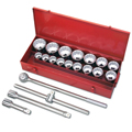 TEKTON MIT-1120 21-pc. 1 in. Drive Jumbo 12-pt. SAE Socket Set (1-5/8 in. to 3-1/8 in.) from Hanover Tool