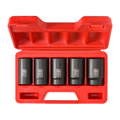TEKTON MIT-4886 5-pc. 1/2 in. Drive Deep Impact Socket Set (1-3/16 - 1-1/2 in.) Cr-Mo from Hanover Tool