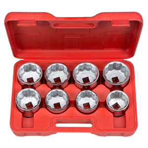 TEKTON MIT-1110 3/4 in. Drive Jumbo Socket Set (2-1/16 - 2-1/2 in.) Carbon Steel from Hanover Tool