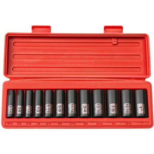TEKTON MIT-47921 3/8 in. Drive Deep Impact Socket Set (5/16 in.-1 in.) 12 pt. Cr-V from Hanover Tool