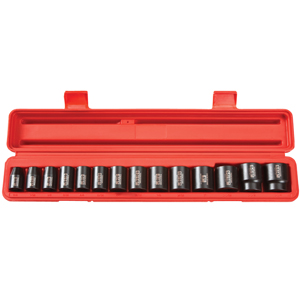 TEKTON MIT-48161 1/2 in. Drive Shallow Impact Socket Set (3/8 in.-1-1/4 in.) 12 pt. Cr-V from Hanover Tool